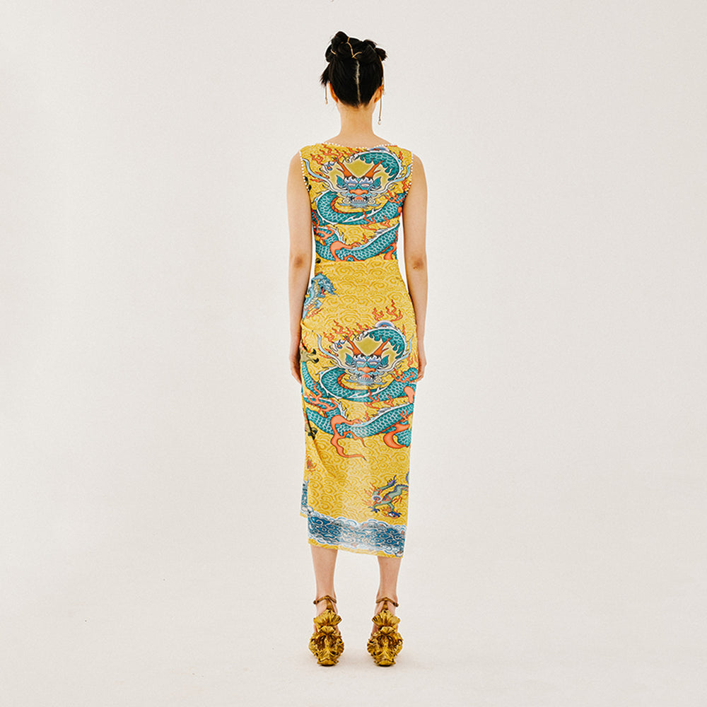 XI'AN MESH DRESS YELLOW