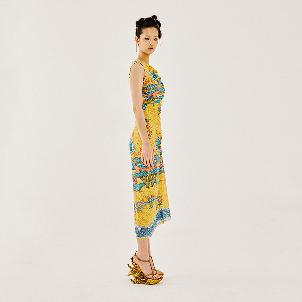 XI'AN MESH DRESS YELLOW