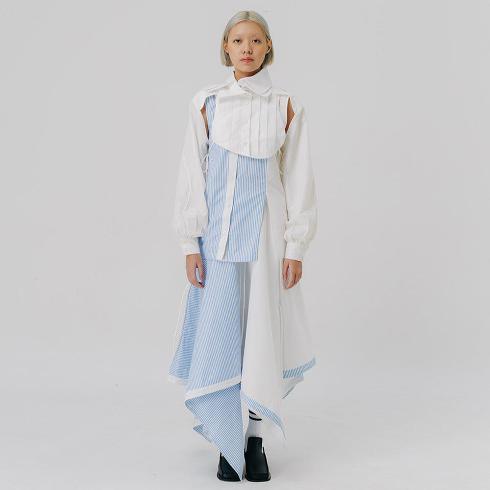 10:00 AM Skirt White/Blue