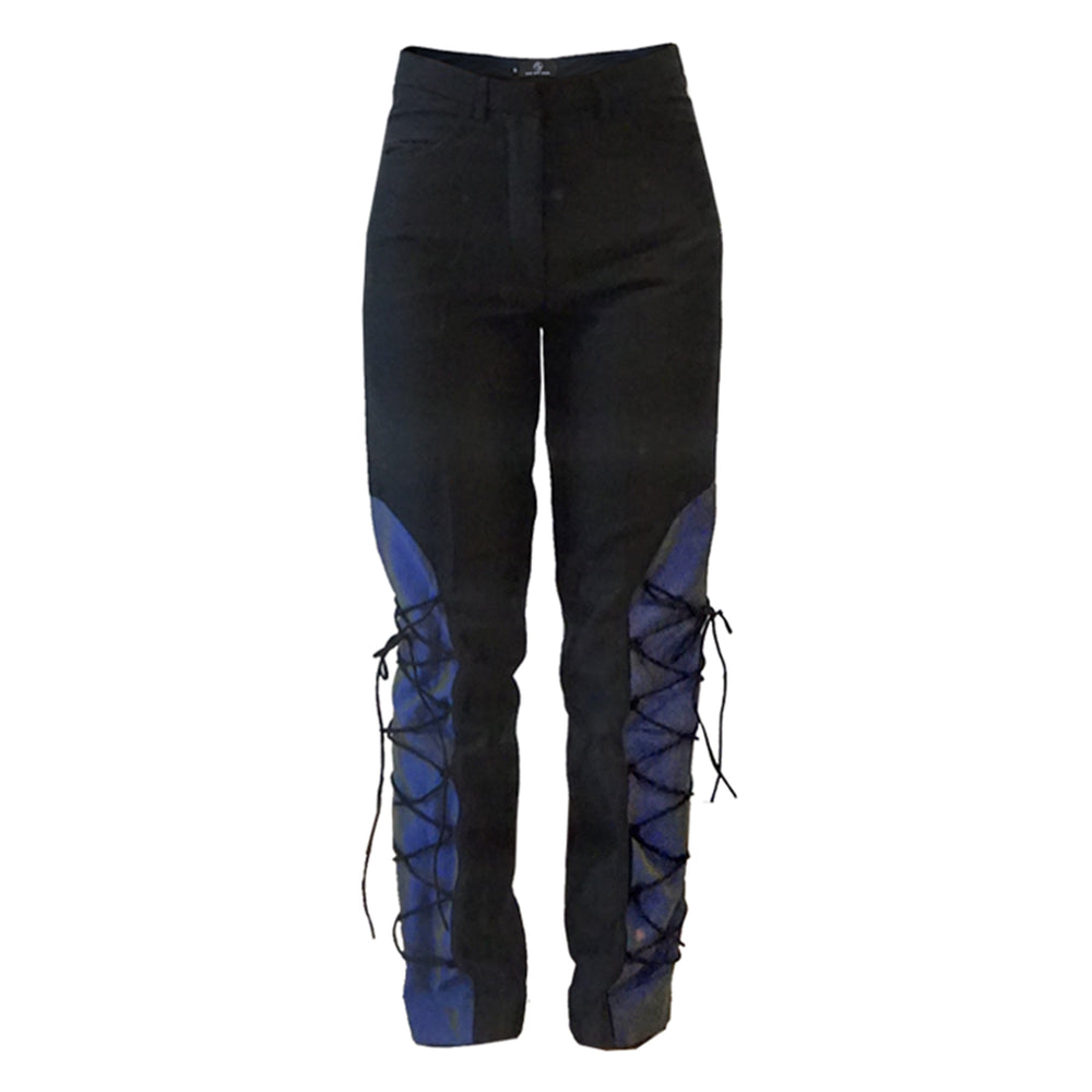 FW23 DOMINO TROUSERS BLACK BLUE