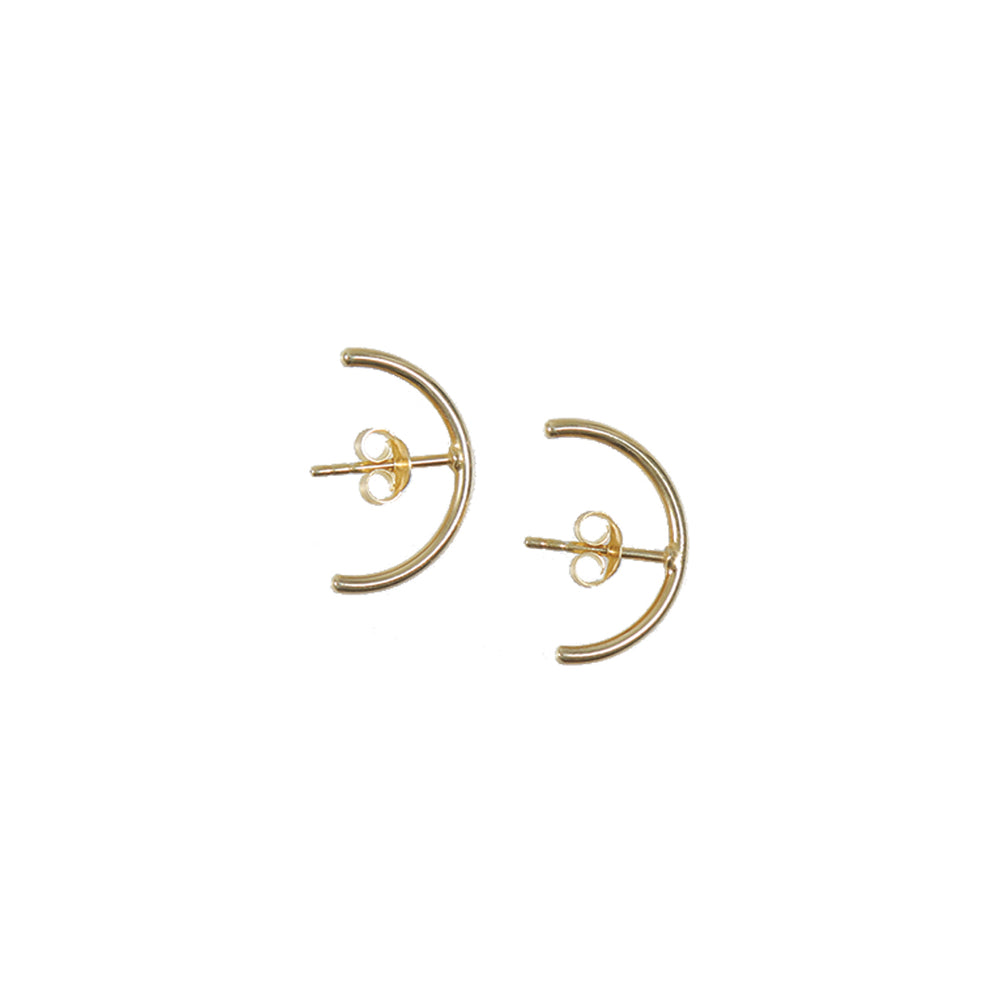 
            
                Load image into Gallery viewer, C Earring Posts Gold Plated
            
        
