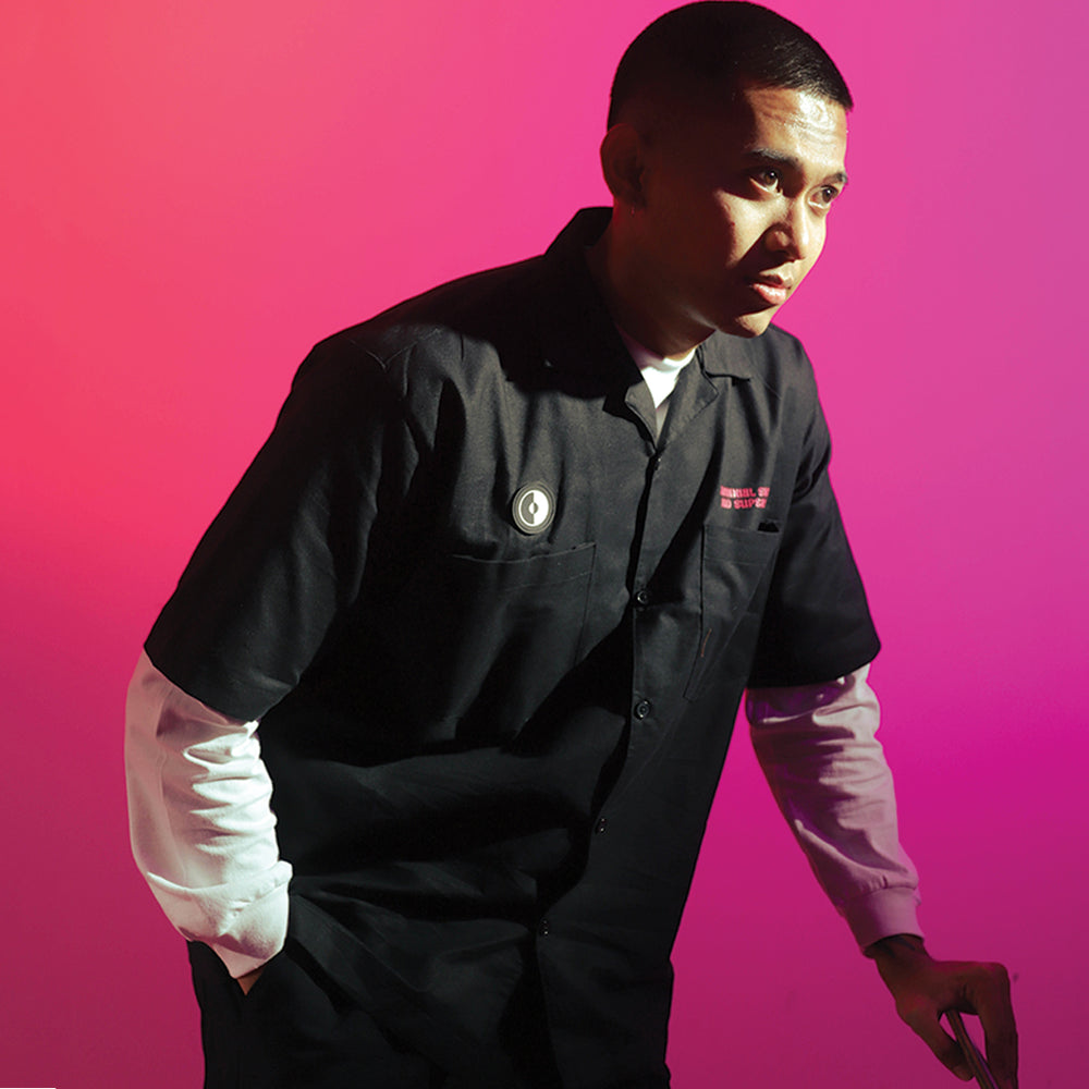 ROLLER CAT BOWLING SHIRT BLACK