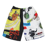 DANCE LEISURE SHORTS ALL OVER PRINTED MULTI