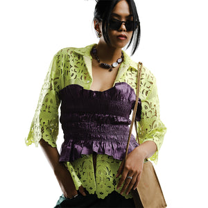 Reversible Top Green Purple