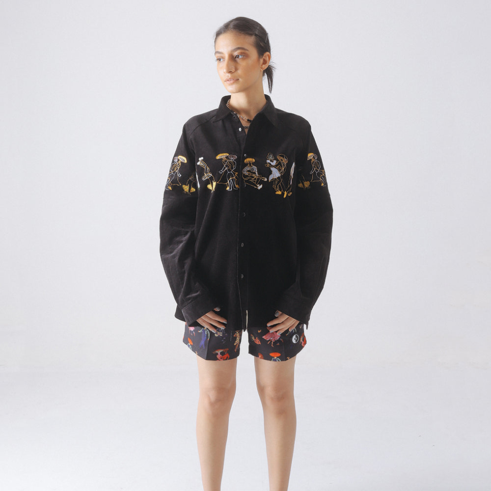 Dancing Mushroom Bw Black