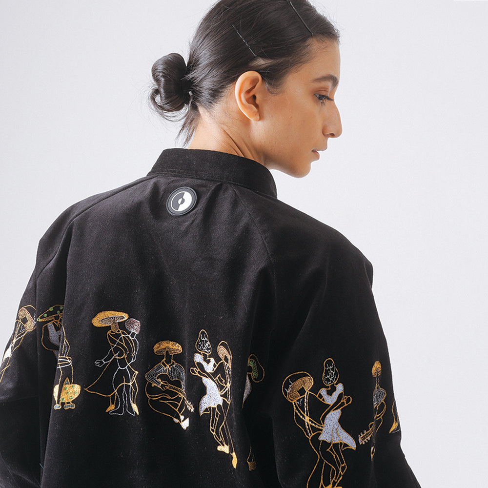 Dancing Mushroom Bw Black