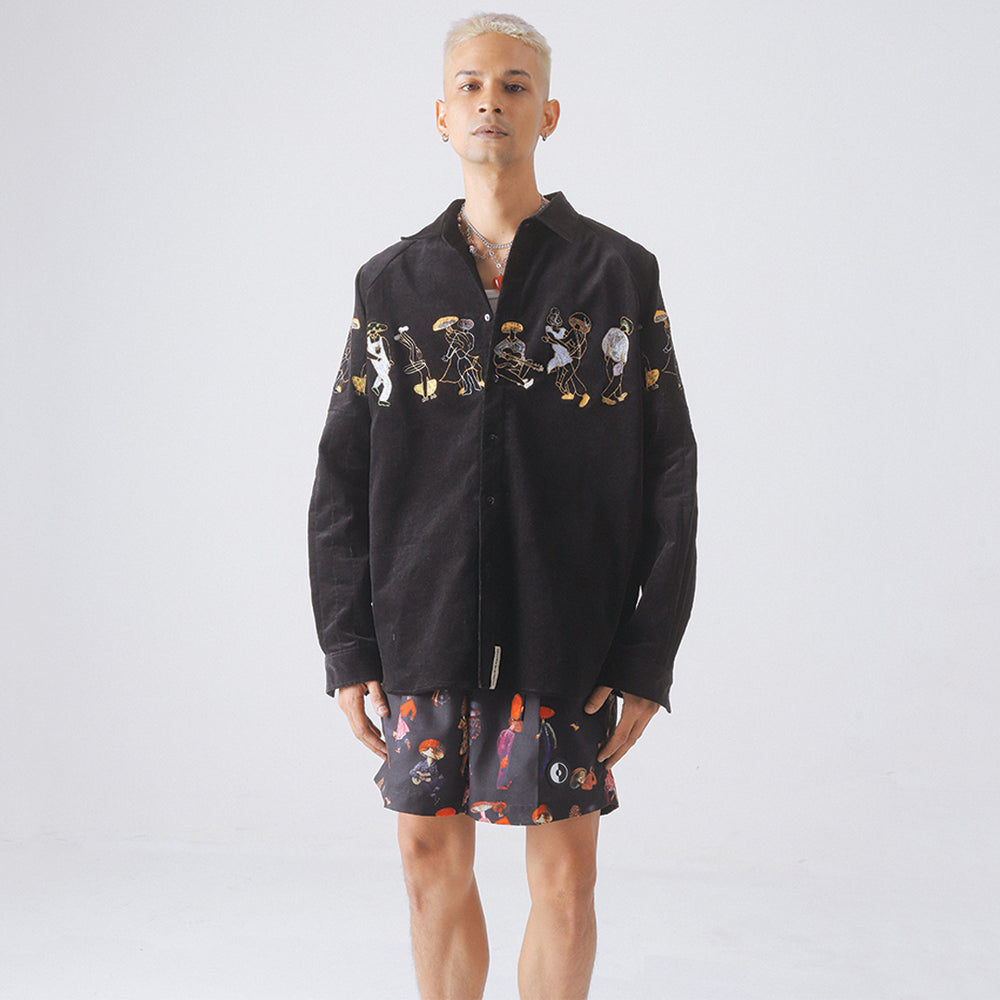 Dancing Mushroom Bw Black