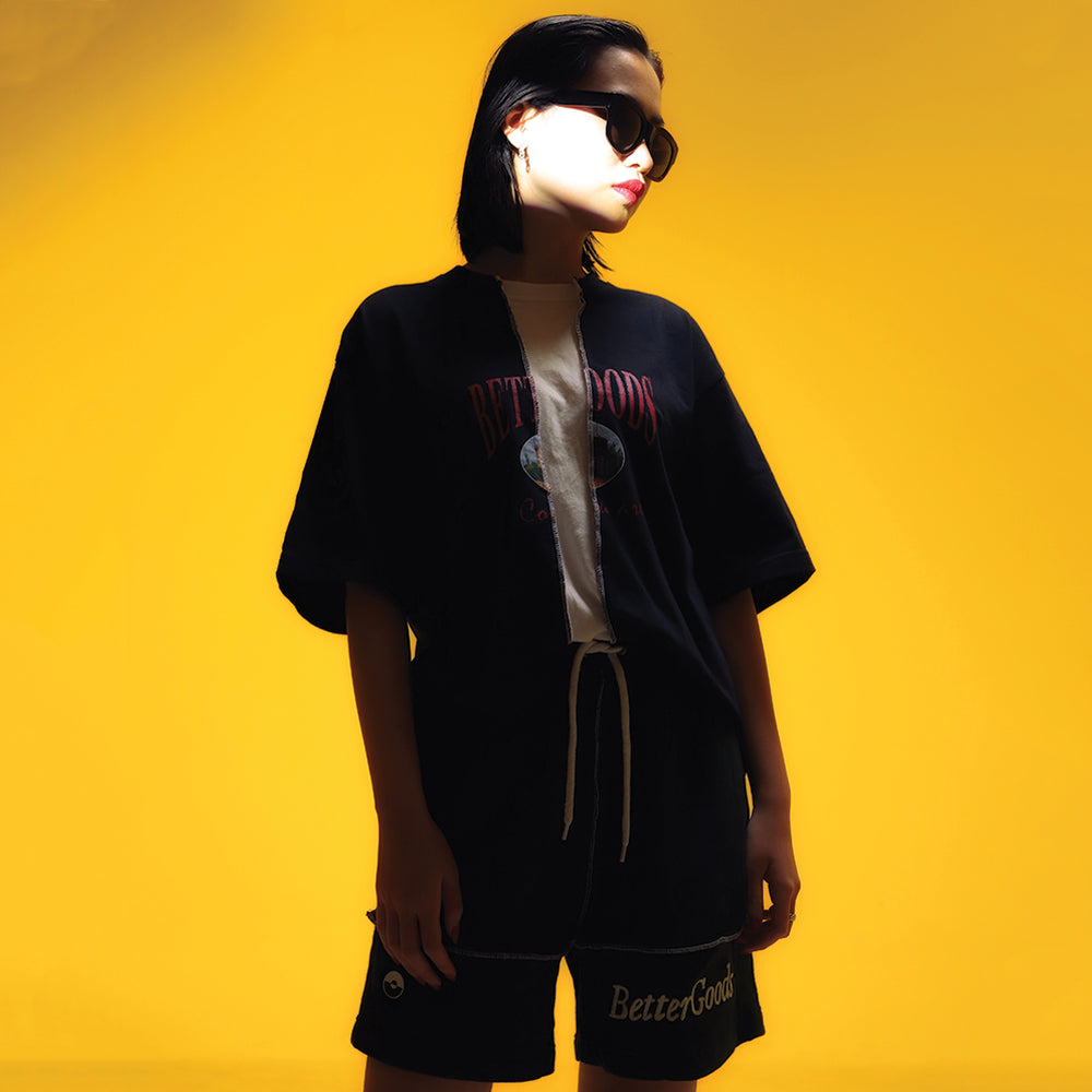 Buru Studio Reworked White Lines T-Shirt Mix