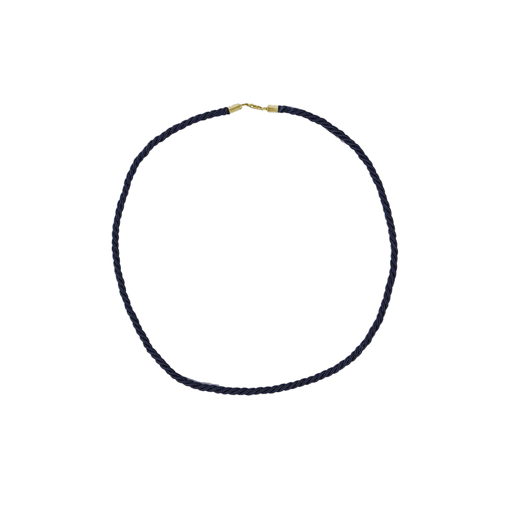 Cord Chain Navy Gold