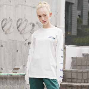 
            
                Load image into Gallery viewer, Oval Logo L/S Tee White
            
        