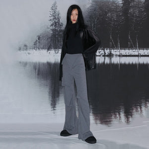 
            
                Load image into Gallery viewer, Draped Knit Pants Charcoal
            
        