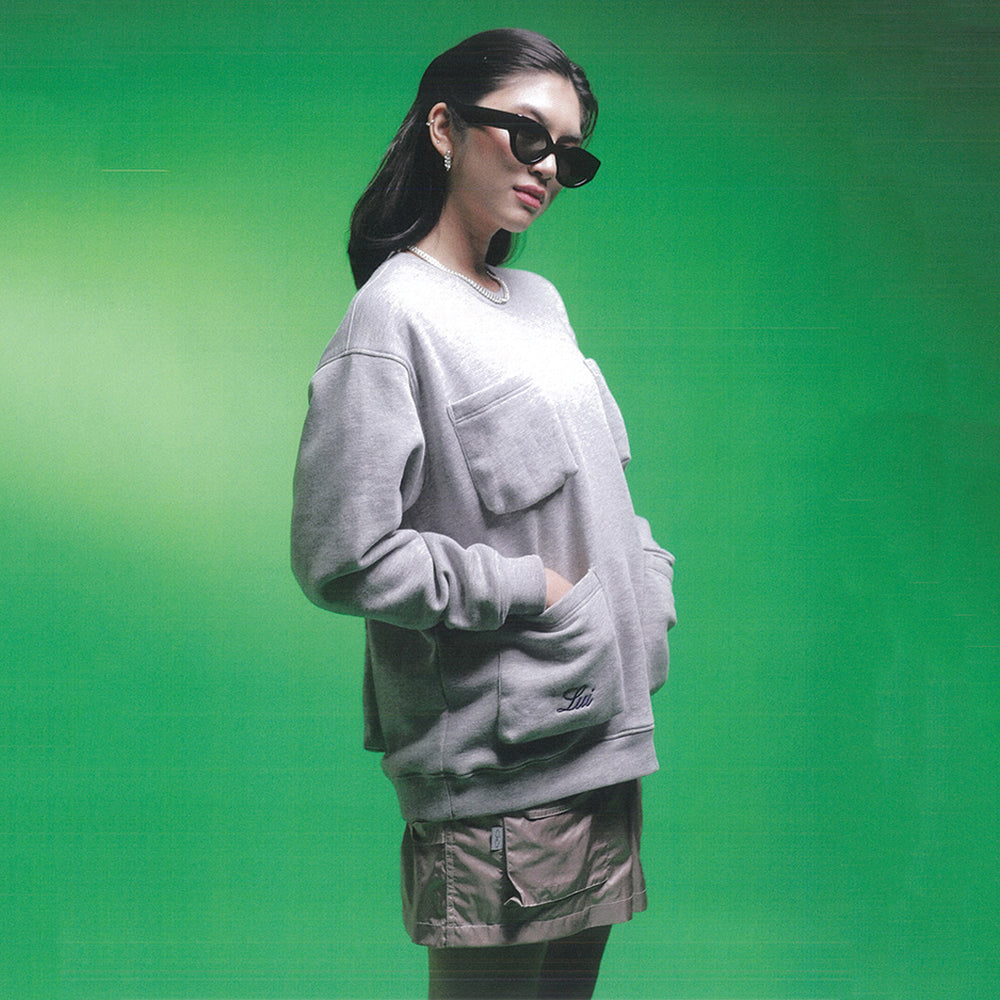 Sweatshirt With Extra Pockets Grey