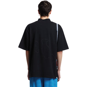 Ethnopoetics Heavy Weight Mock Neck Top Black