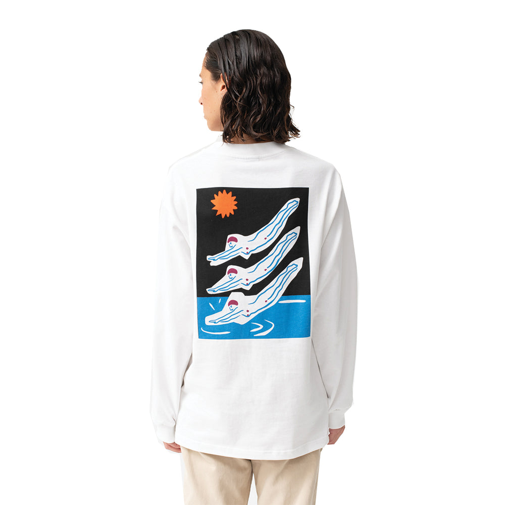 Titanic Tits Longsleeve Tee White