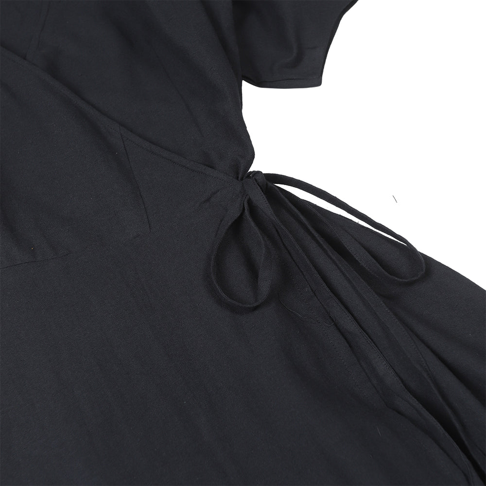 Amanita Wrap Dress Black