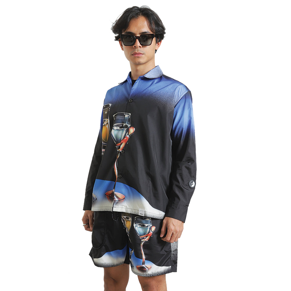 Point Nylon Divine Shirt Black/Blue - Sonderlab x TAKA