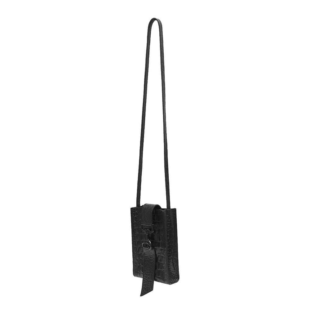 
            
                Load image into Gallery viewer, Calle Phone Bag Croc Black
            
        