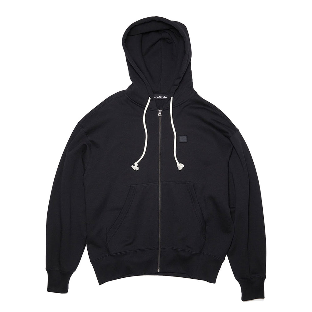 Hooded Zip-Up Sweater Noir