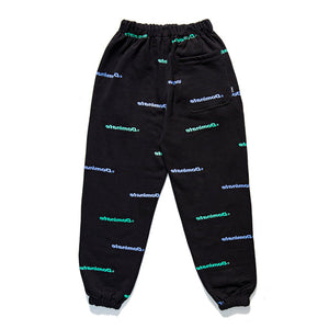 ALL OVER LOGO TRACKPANTS BLACK BLACK