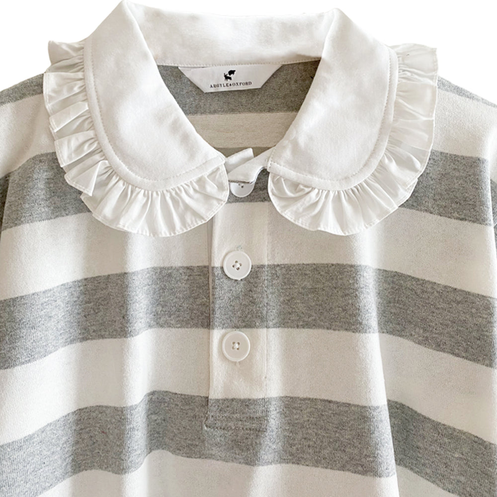 GIRL RUGBY POLO SHIRT - GREY