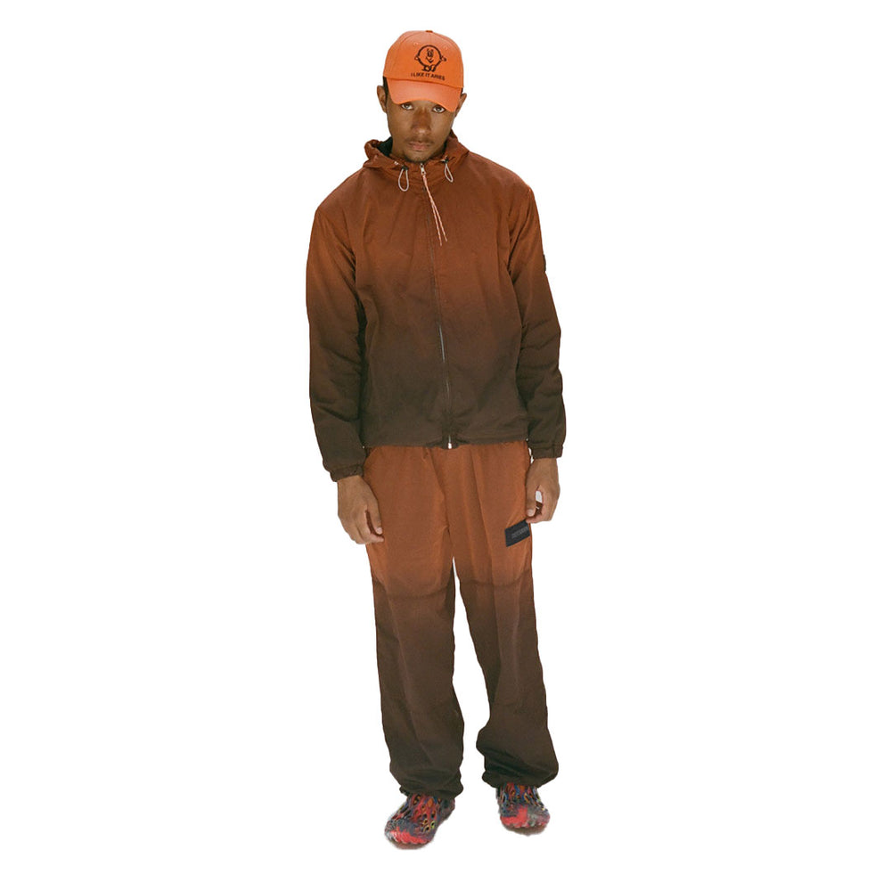 Spray-Dyed Windcheater Pants Orange