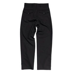 Tailored Trousers With Zips Black
