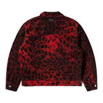 Leopard Zip-Through Den Red