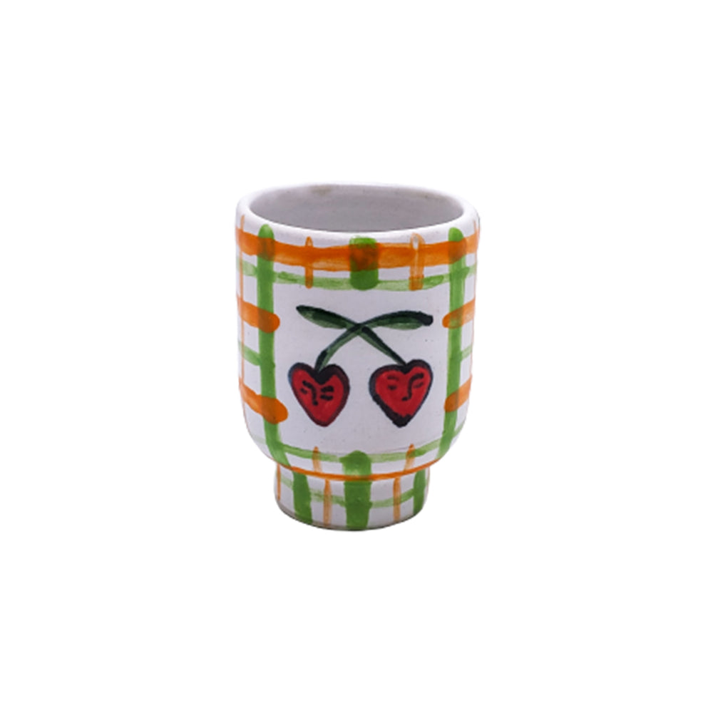Serbet Cup Large Green - Orange - Pink