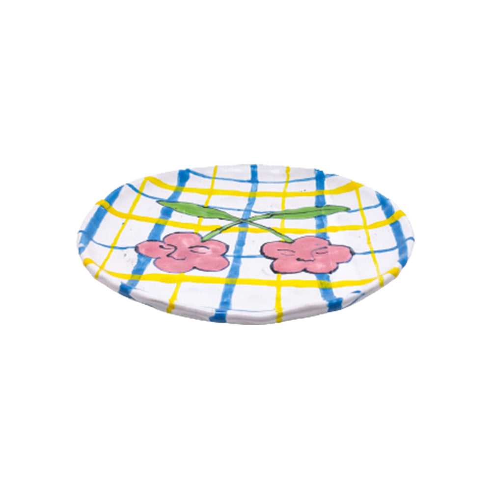 Serbet Small Plate Yellow - Blue - Pink
