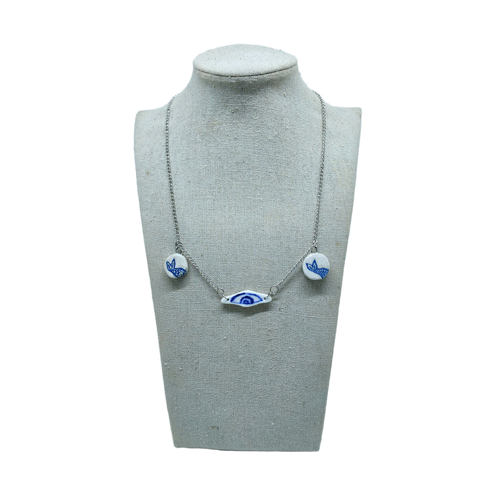 Necklace Mermaid Eyes Sunset Blue