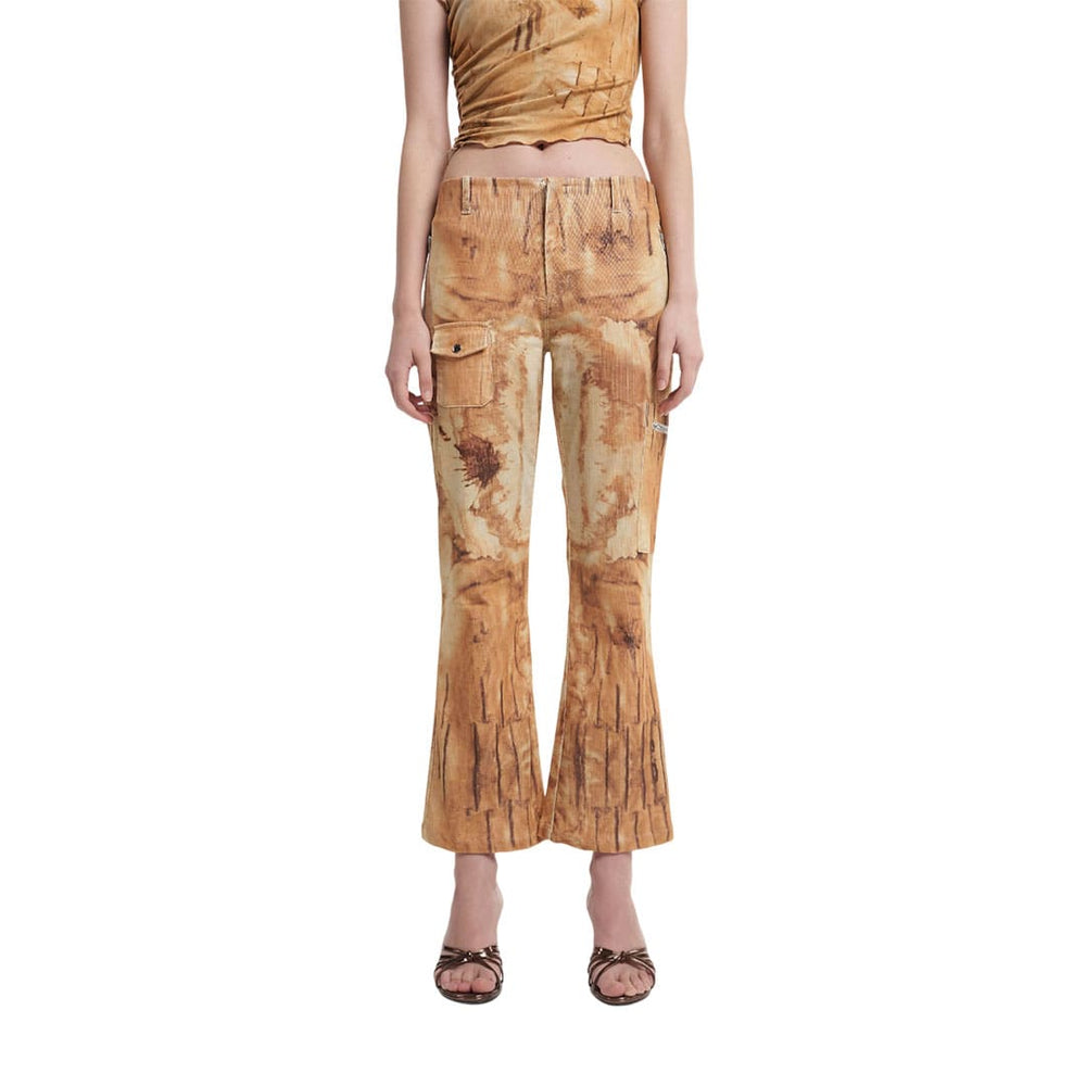 FLARED UTILITY PANT RUST