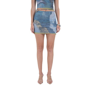 DOUBLE MESH MINI SKIRT RIVER