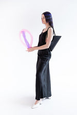 ASZBAGUETTE CROCO BLACK SHOULDER BLACK