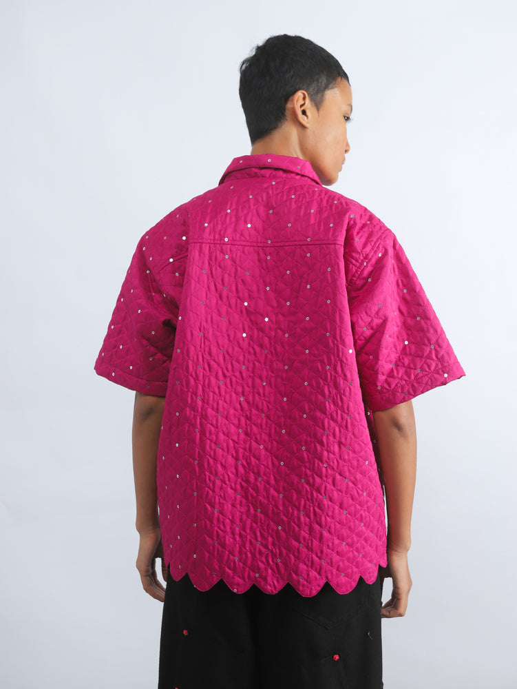 PINK QUILTED SHIRT PINK