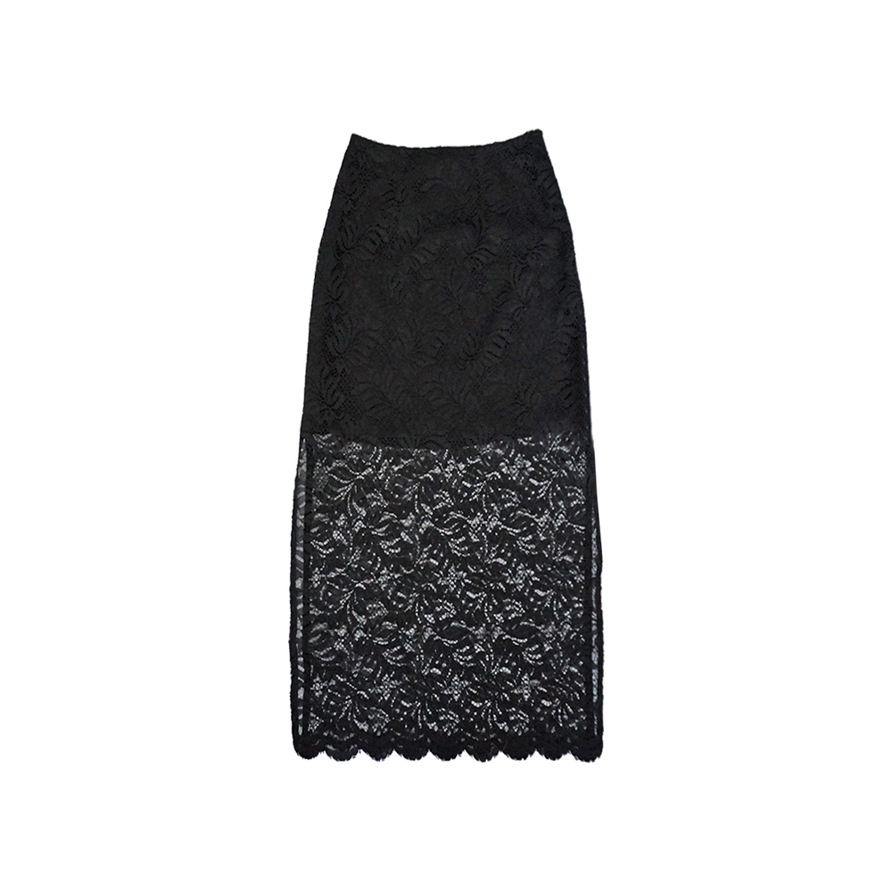 Ss22 Black Brocade Skirt 311 Black