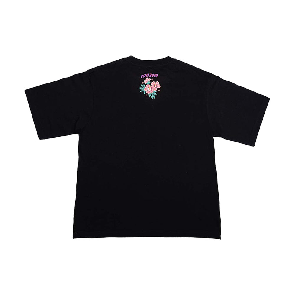 
            
                Load image into Gallery viewer, Black Peony Blossom Oversized Tee Black
            
        