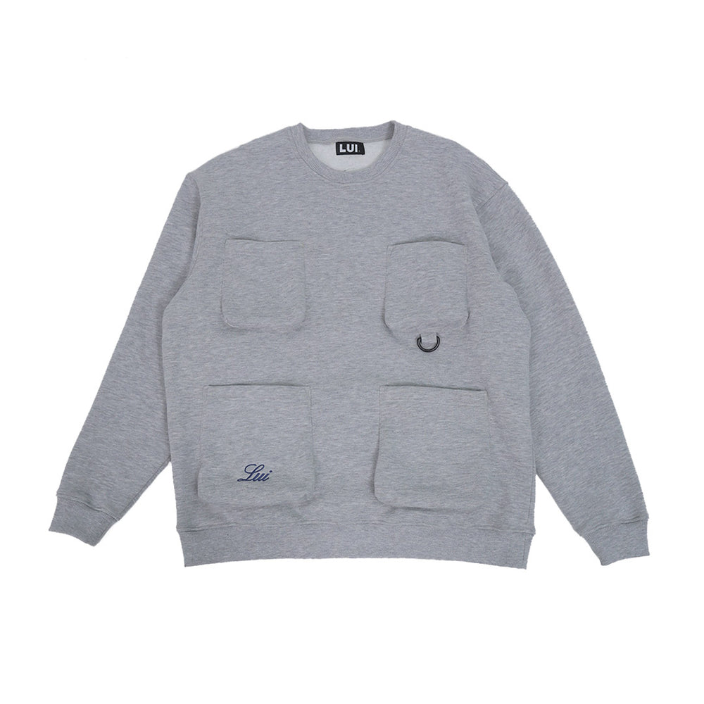 Sweatshirt With Extra Pockets Grey