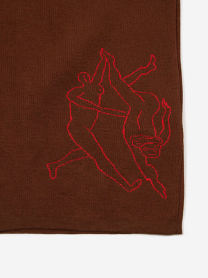 Upside Down Knitted Shirt 01 Brown