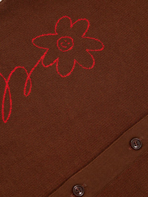 Upside Down Knitted Shirt 01 Brown