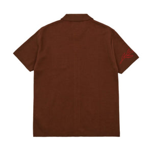Upside Down Knitted Shirt 01 Brown