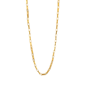 Rectangle Link Necklace Gold