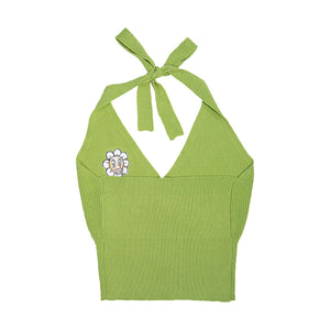 
            
                Load image into Gallery viewer, Green Hoodie Daisy Halter Neck Green
            
        