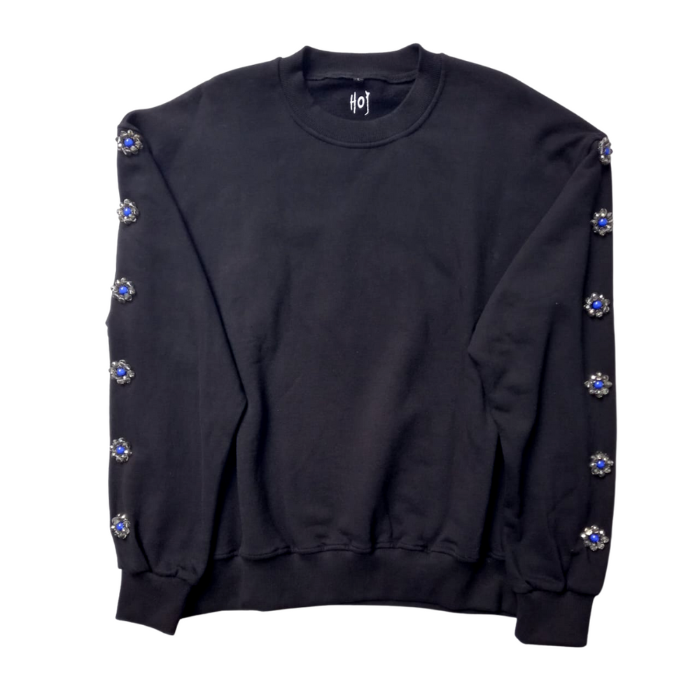 Crystal blue Sweater BLACK