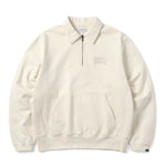 Half Zip Polo Sweatshirt Natural