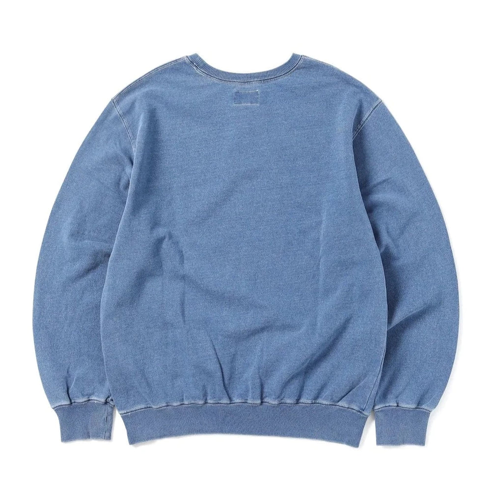 Indigo Dyed Crewneck Mid Blue