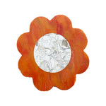 Flower Coaster Orange White