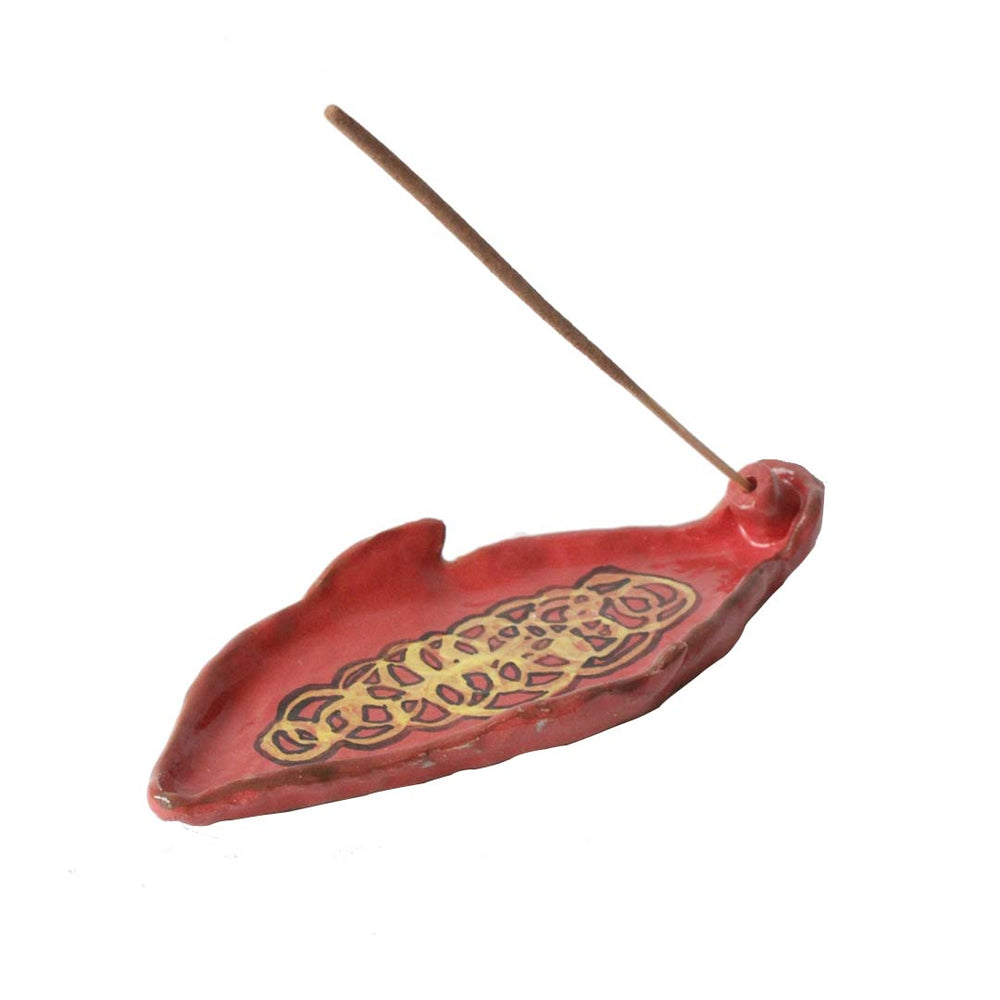 
            
                Load image into Gallery viewer, Kinmedai Incense Holder Red / Yellow
            
        
