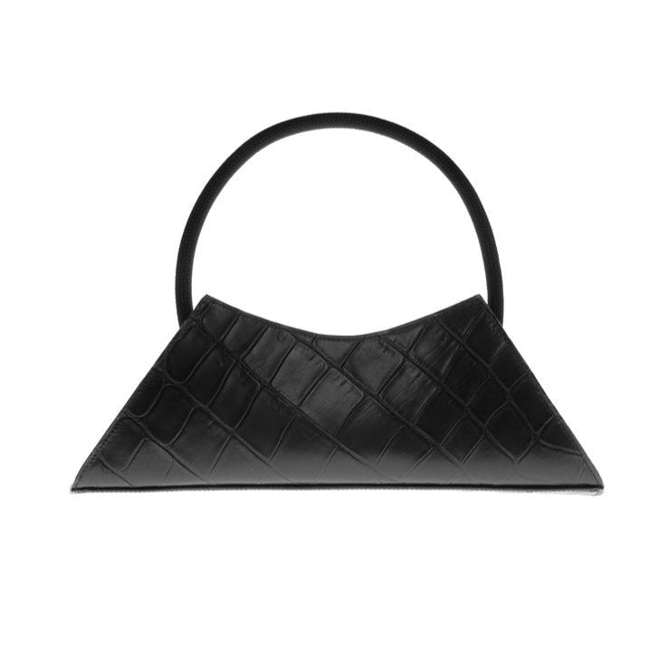 ASZBAGUETTE CROCO BLACK CROSSBODY BLACK