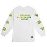 College Riddim L/S Tee White