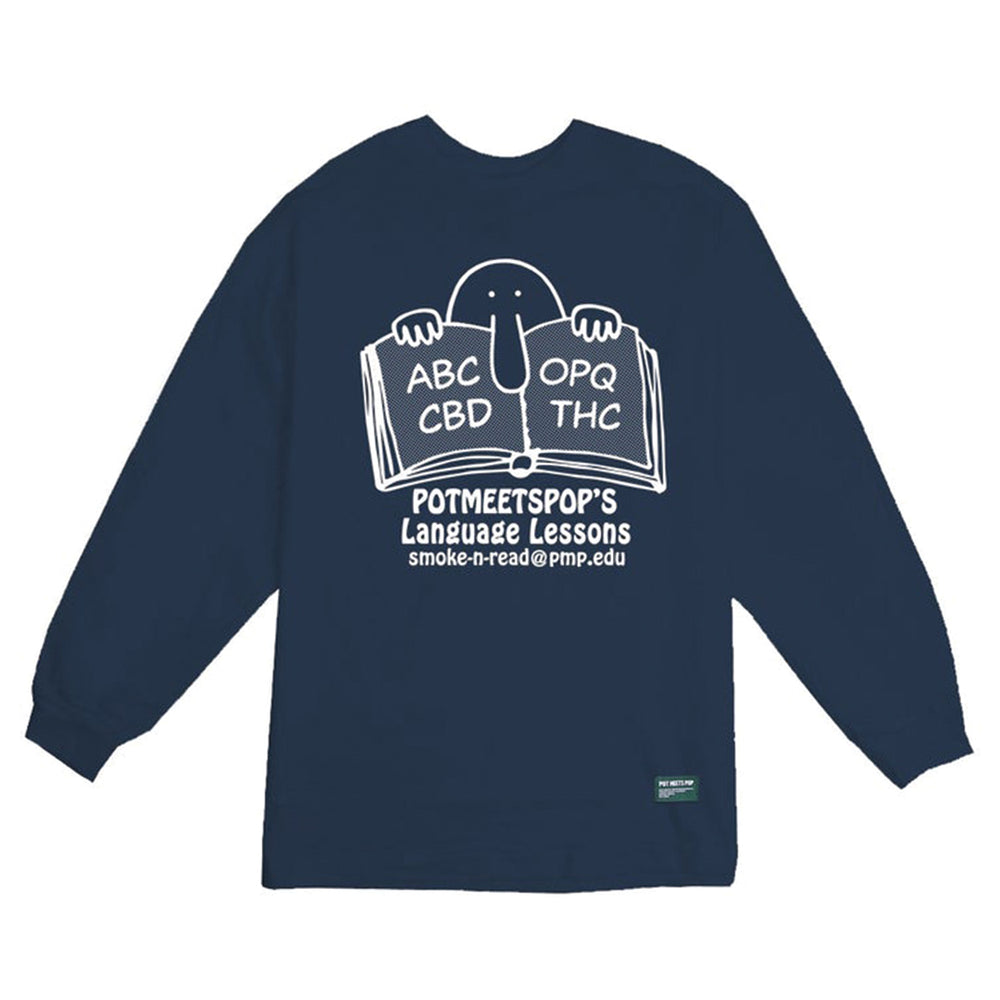 
            
                Load image into Gallery viewer, Language Lesson L/S Tee Navy
            
        